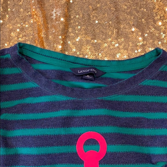 Lands End Striped Anchor Sweater - Picture 7 of 7